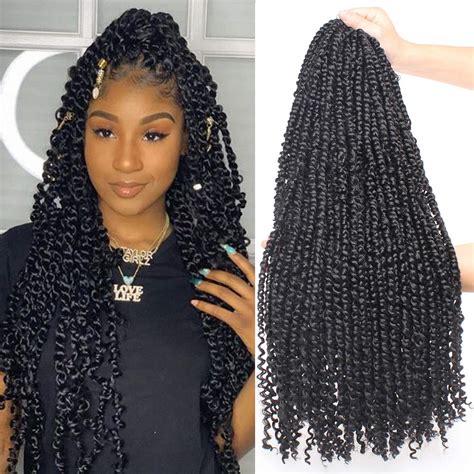 Buy Leeven Inch Pre Twisted Passion Twist Crochet Hair Roots Pack Pre Looped Crochet