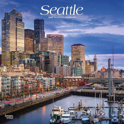 Seattle 2023 Wall Calendar In 2022 West Coast Cities Seattle Brown