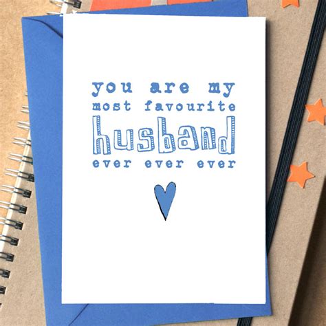 you are my most favourite husband ever ever ever card by becka griffin illustration