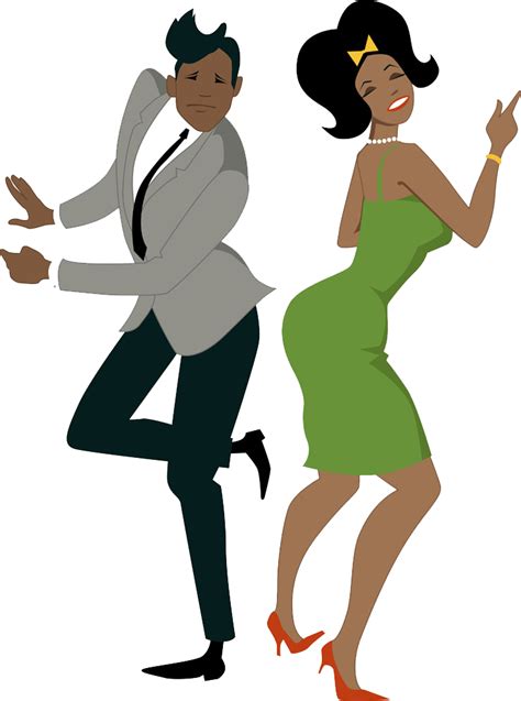 1960s 1950s Dance Twist African American Couple Dancing Clipart Png Download Full Size
