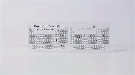 Clear Acrylic Periodic Table Display With Real Elements Teaching School