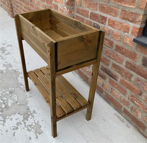 Garden Planter Elevated Plant Vegetable Wooden Raised Herb Table Uk