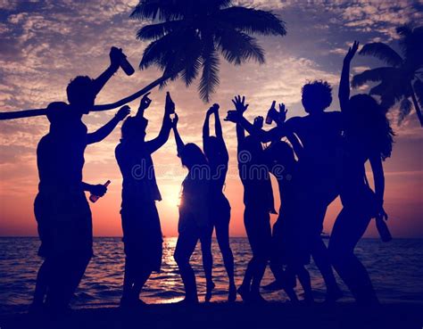 People Celebration Beach Party Summer Holiday Vacation Concept Stock