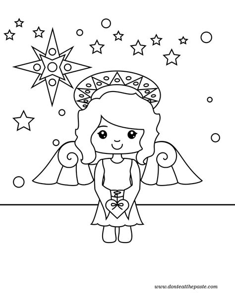 These free, printable christmas santa claus coloring pages provide hours fun for kids. Don't Eat the Paste: 2012 Angel Coloring Page