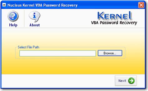 View Screenshots Of Vba Password Recovery Tool To Know About The Process