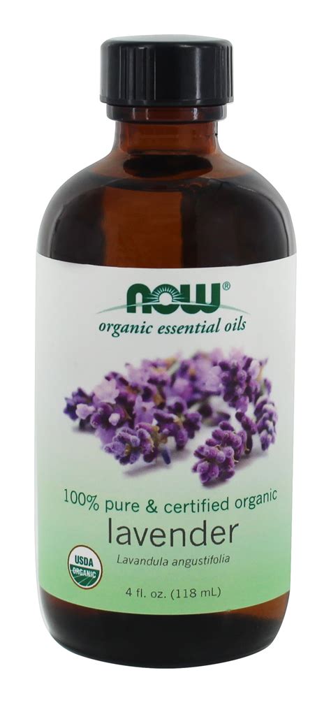 now foods 100 pure and organic essential oil lavender 4 fl oz
