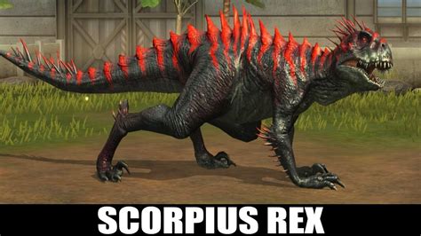Scorpius Rex Max Level Jurassic World The Game Youtube