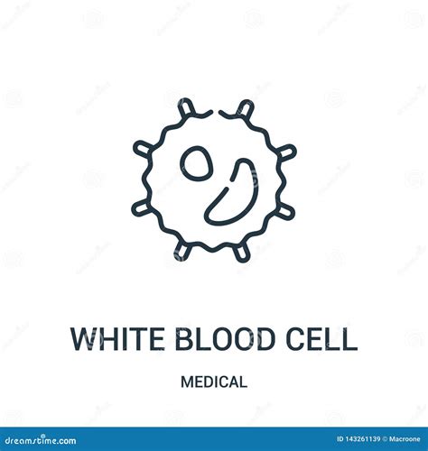 White Blood Cell Icon Vector From Medical Collection Thin Line White