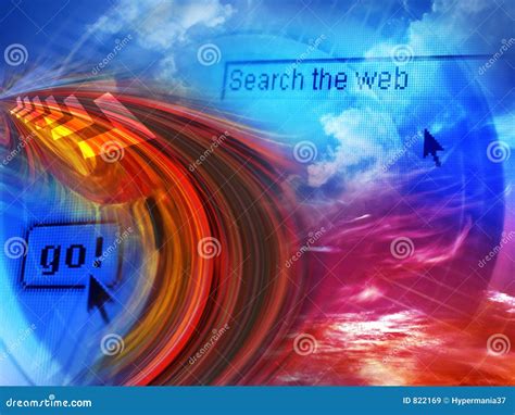 Sean Search Engine Search Bar With Blue Background Stock Image