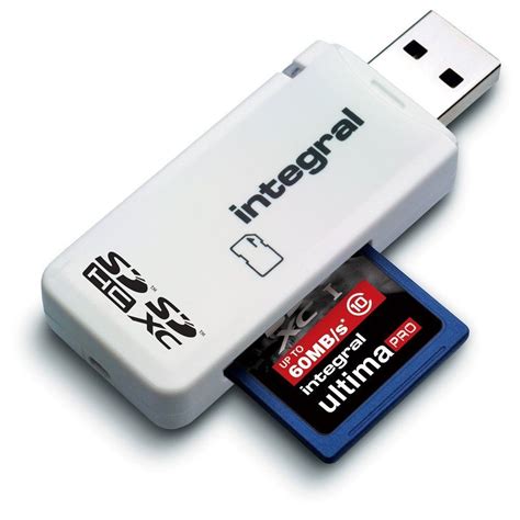 Integral Usb Card Reader Adapter Sd Sdhc Sdxc Microsd Single Slot