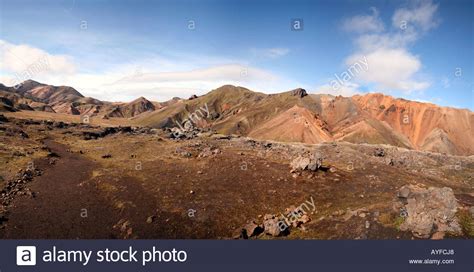 Panoramic View Of Landmannalaugar Interior Iceland Stock Photo Alamy