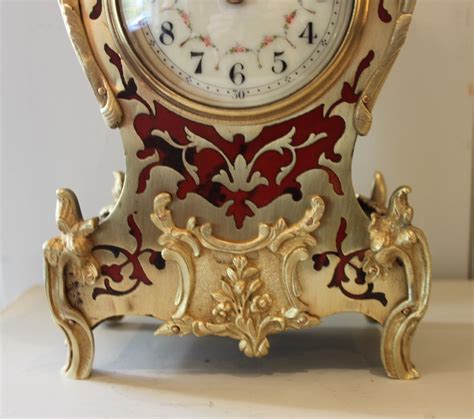 Brass Inlay And Tortoiseshell Mantel Clock 264776 Uk