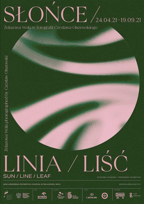 “sun line leaf” 2021 by alina rybacka gruszczyńska typo graphic posters