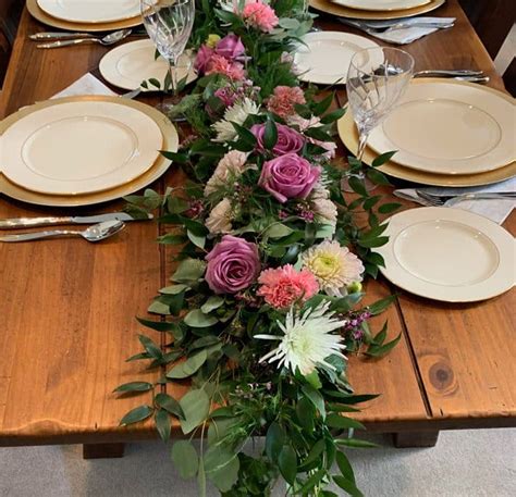 Diy Greenery Table Runner Featured On Emmaline Bride Blooms By The Box