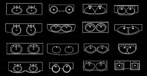 Bloques De Lavabos Lavamanos Dobles En Autocad Dwgautocad 68970 Hot Sex Picture