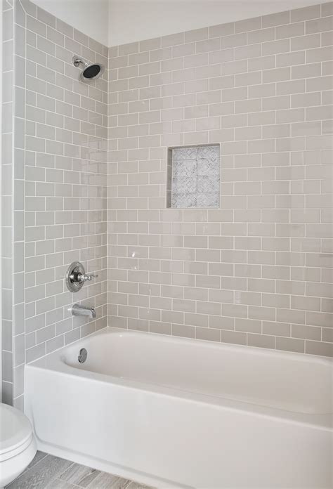 White Bathtub Tile Surround