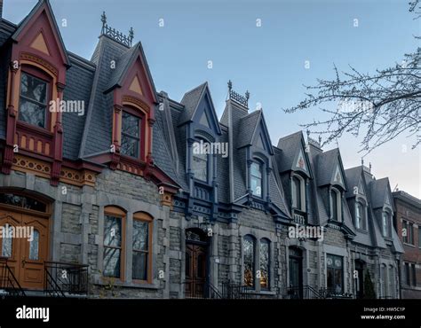 Colorful Victorian Houses In Montreal Hi Res Stock Photography And