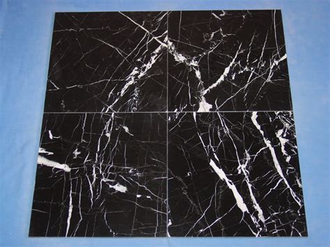 Italian Black Marquina Marble Floor Tiles