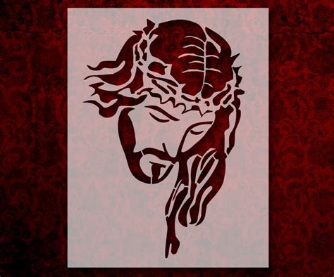 Jesus Christ Crown Thorns Stencil Multiple Sizes Fast Free Etsy