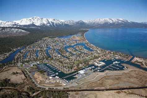 Aerial Photograph South Lake Tahoe Truckee Lake City Helicopter