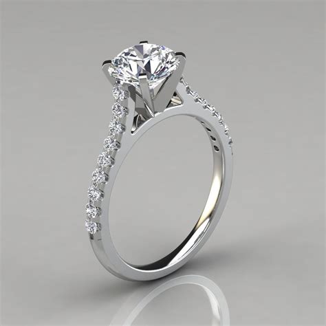 Whether looking for a pave halo ring or a traditional solitaire, our round cut diamond rings showcase superior materials and expert attention to detail. Round Cut Cathedral Style Engagement Ring With Accents ...