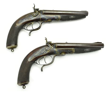 Beautiful Cased Pair Of Howdah Pistols By Alex Henry Ah5091