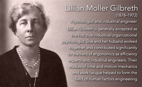 Lillian Moller Gilbreth18781972 Psychologist And Industrial Engineer