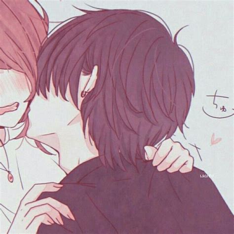 Icon Compartidos Parejas De Animé Abrazándose Parejas De Anime