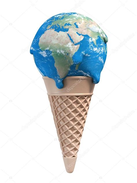 Ice Cream Earth Melts — Stock Photo © Koya979 25801073