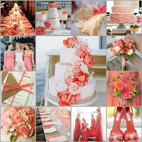 Coral Wedding Theme Colors Coral And White Wedding Decorations And