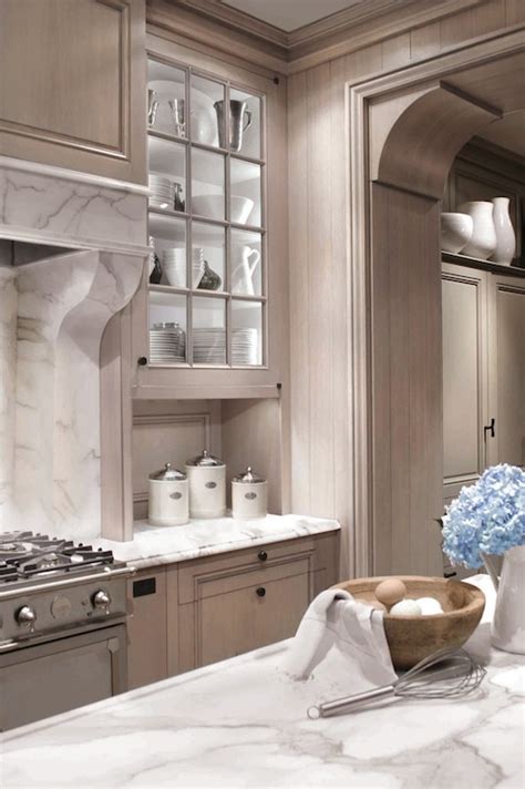These kitchen cabinets have a warmer color temperature that pairs well with the floor tile 's taupe and. Ash Gray Kitchen Cabinets - Transitional - kitchen ...