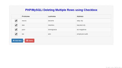 How To Delete A Row From Table In Mysql Using Php