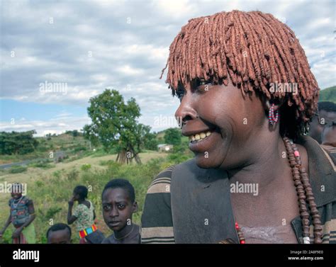 Bana Or Bena Tribe Woman With Braided Hair Ethiopia Stock Photo Alamy