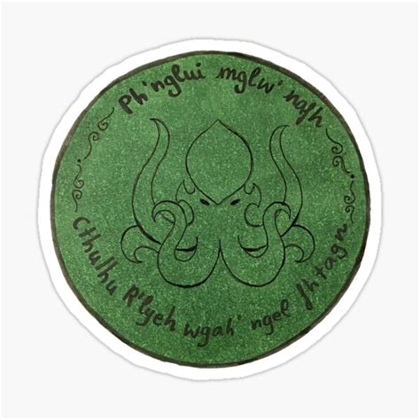 Lovecraft Cthulhu Sticker Geek T For Him Sticker For Sale By