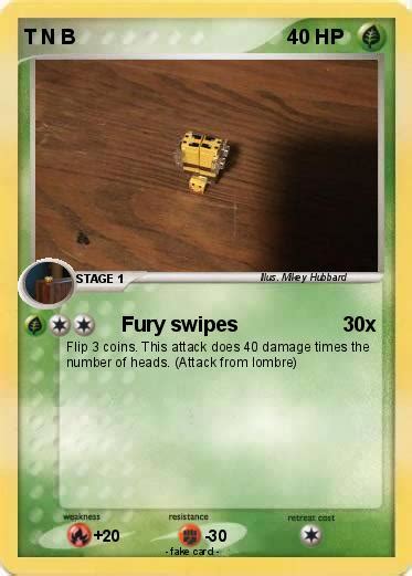 Pokémon T N B 1 1 Fury Swipes My Pokemon Card