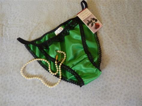 shiny satin string bikini mini tanga panties emerald green my xxx hot girl