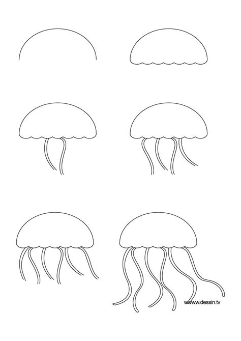 When you can draw a bit they always ask you to draw some animals. how to draw simple | learn how to draw a jellyfish with simple step by step instructions ...
