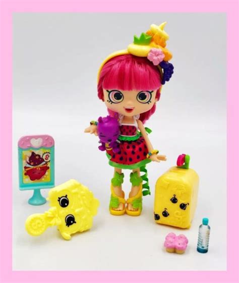 Shopkins Shoppies Pippa Melon Doll With Hatchimals Pet And Accessories