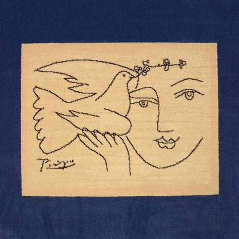 Wall Hanging Tapestry Le Visage De La Paix By Pablo Picasso At 1stdibs