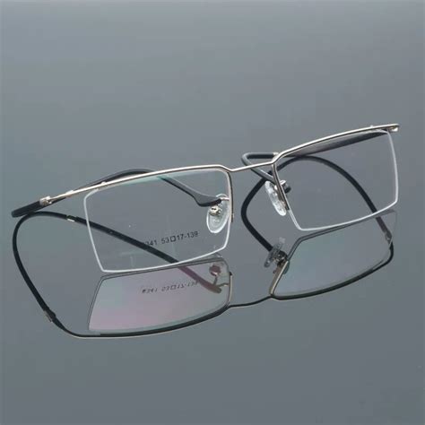 titanium alloy glasses frame men ultralight square myopia prescription eyeglasses metal full