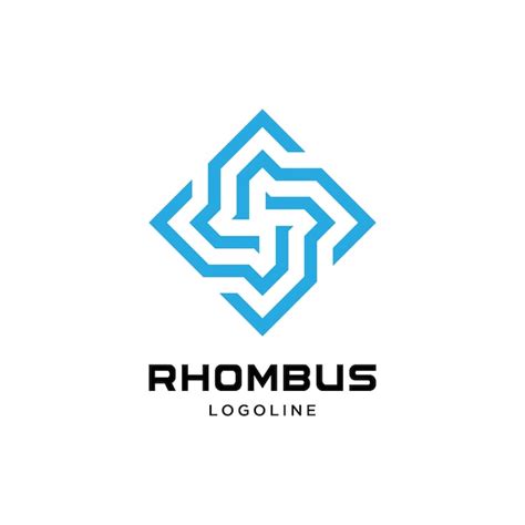 Premium Vector Abstract Rhombus Logo Template