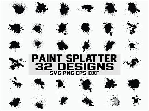 Paint Splash Paint Splatter Scrapbook Pages Scrapbooking Junk Journals Art Images Stencils