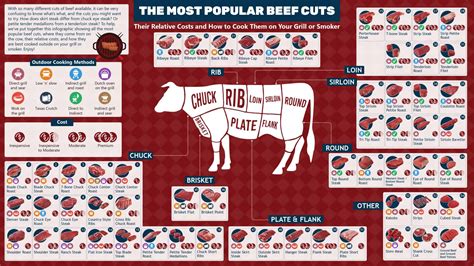 All The Popular Beef Cuts — Chart And Poster