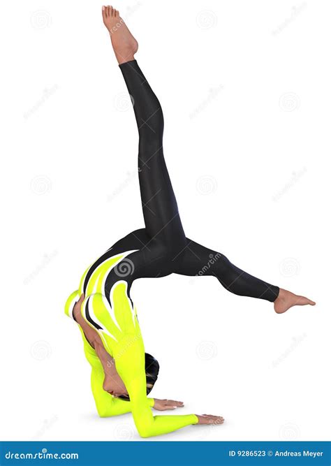 gymnastic pose stock illustration illustration of comfort 9286523