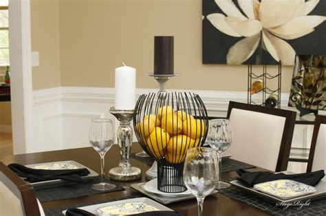 Yellow Is The New Black Traditional Dining Room