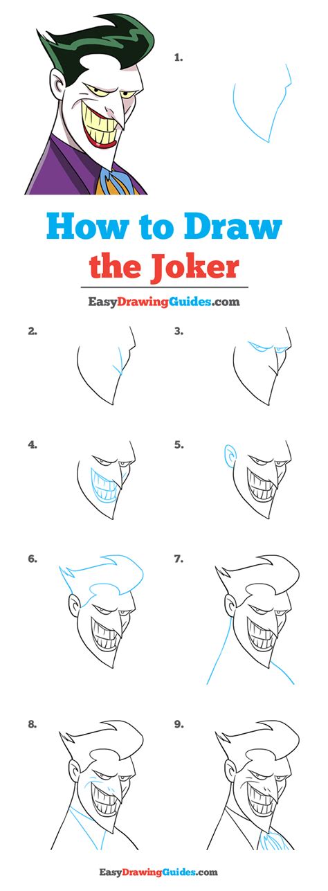 Dark Knight Joker Drawing Easy Face Anime Wall Art Easy Drawings