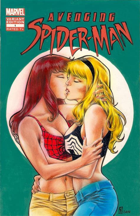 Gwen And Mj Cover Commission Comics Girls Spider Girl Girls Doing Girls