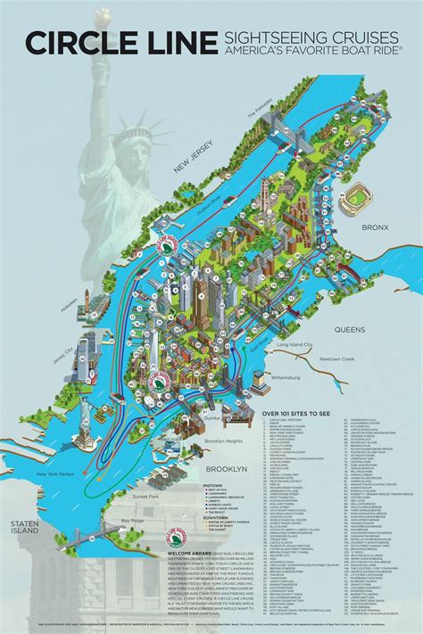 Mappa E Cartina Turistica Di New York Monumenti E Tou