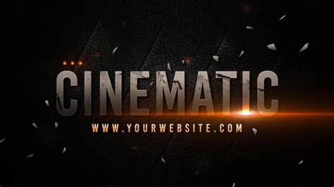 Premium Psd Cinematic Title Template On Dark Background