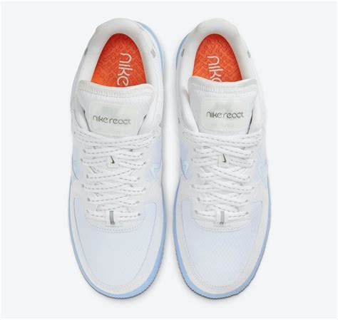 Nike Air Force 1 React White Ice Cq8879 100 Release Date Info